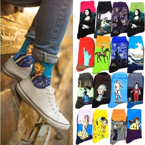 Novelty Happy Funny Men Graphic Socks Funky Novelty Sock New Style Socks Soft Breathable For Man Woman Christmas Gift
