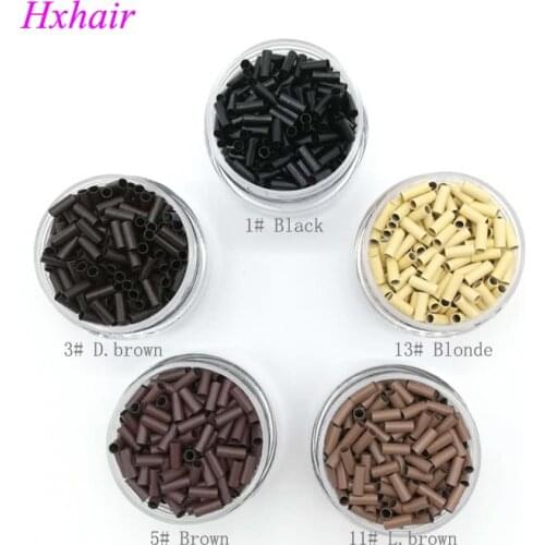 Wholesale - 1000pcs 2.8mm Copper Tube Micro Rings / Links Beads / Black D-Brown Brown L-Brown Blonde