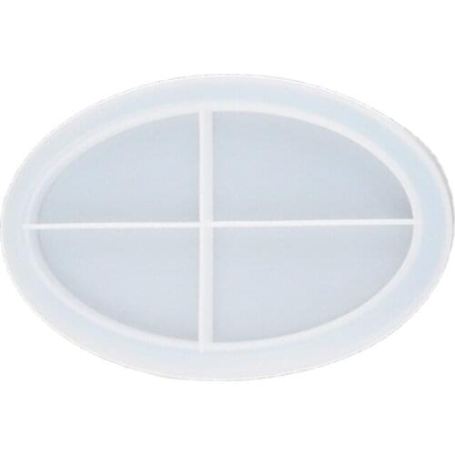 Oval Tray Crystal Epoxy Resin Mold Fruit Plate Storage Box Silicone Mould DIY Crafts Decorations Ornaments Casting Tool