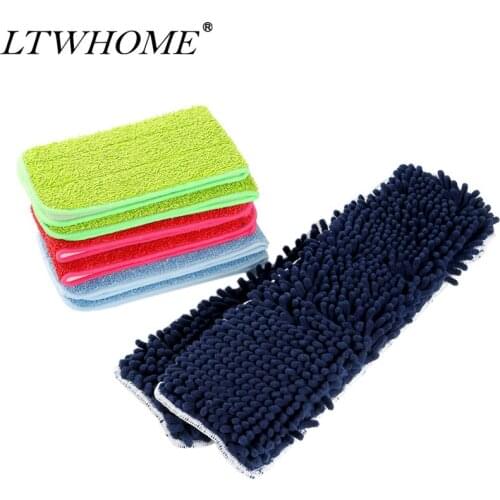 LTWHOME 18" Multi-Color Commercial Flat Mop Pads Fit for Wet or Dry Floor Cleaning