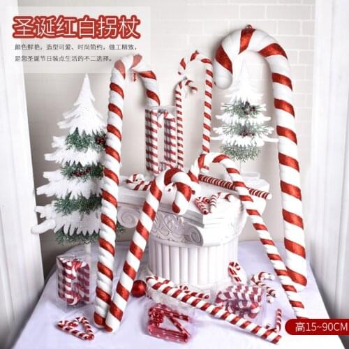 Christmas decorations red and white canes store layout props dress up supplies gifts photo studio shooting scene pendant