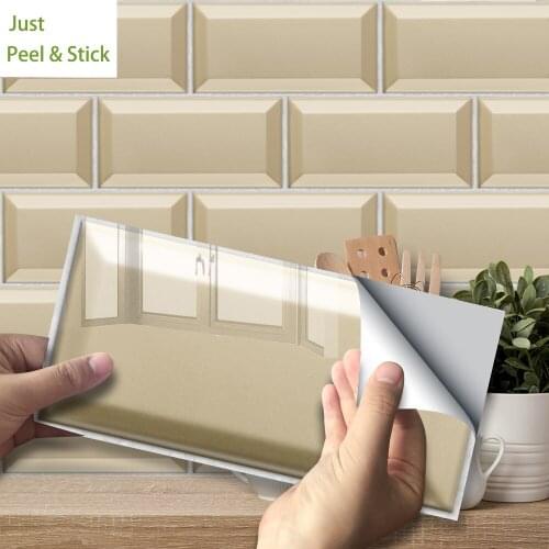 Self-stick Bathroom Kitchen Living Room Wall Sticker, Furniture Wall Art Decals Mural, Tile sticker Transfers home decoration