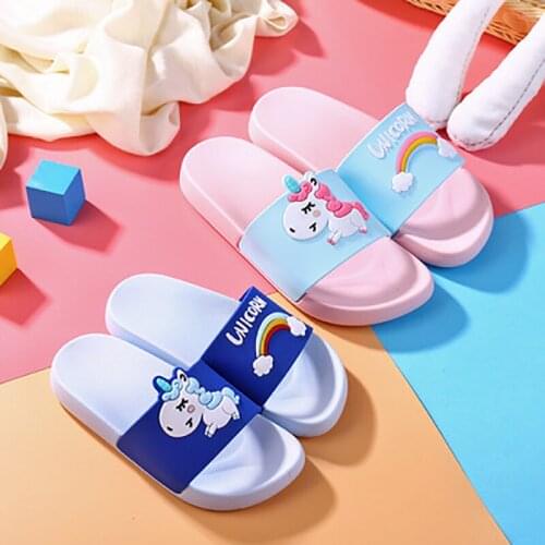 Kids Slippers for Boys Girls New Summer Kids Beach Shoes Toddler Soft Indoor Slippers Children Cartoon Sandals House Flip Flop