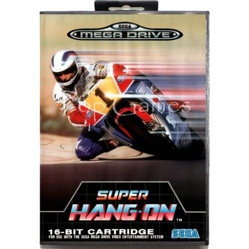 Super Hang On with Box for 16 bit Sega MD Game Card for Mega Drive for Genesis Video Console