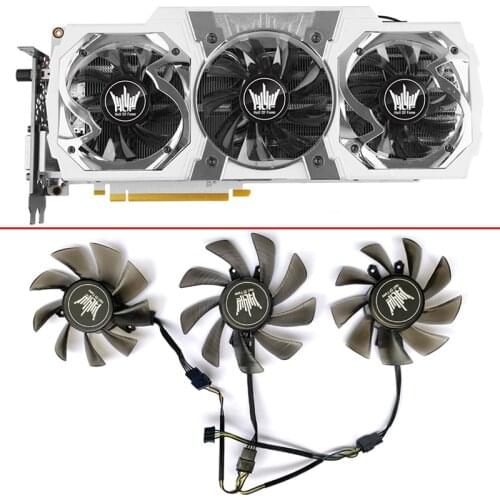 NEW 3PCS 75MM 85MM HOF GTX970 GPU Fan For GALAXY GEFORCE GTX 970 GTX 980 TI HOF Graphics 4PIN FY09015L12LPA GA91S2U