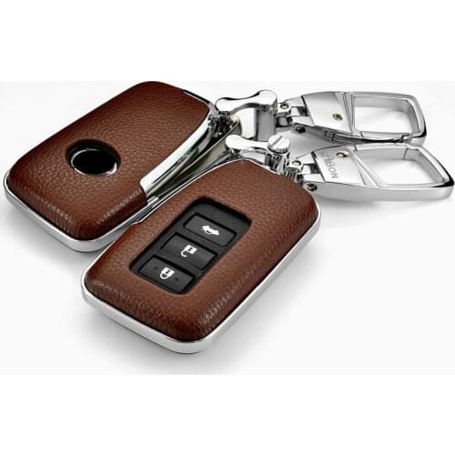 Top Layer Leather+ABS Remote car key Case CAR shell For Lexus RX270 ES250 NX200t E200 CT200h GS IS NS keychain Accessorie
