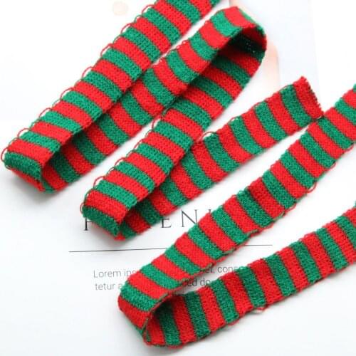 WFFNNKC 2cm*2m Knitting Hook Woolen Striped Long Scarf DIY Drink Bottle Sewing Ornament Christmas Doll Garment Craft Supplies