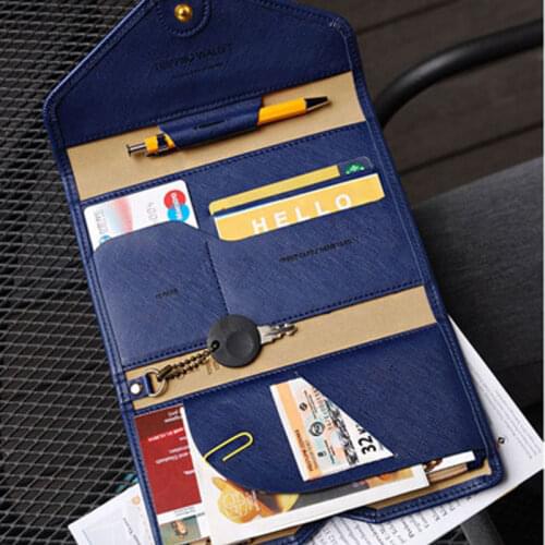 Yiwi Passport Planner Passport Travel Wallet Passport Holder Multi-Function Credit Card Package ID Document Multi-Card Storage