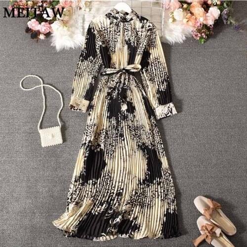 2021 Leopard Printed Boho Maxi Dress Ladies Long Sleeve Bohemian Spring Autumn Women Dress Female Elegant Party Dress