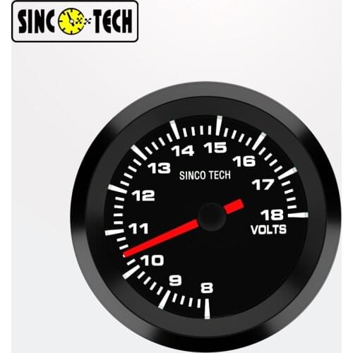2" 52mm Single-Color White LCD Volts Gauge high Speed Stepper Motor Voltage Meter Gauges