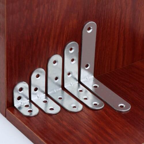 20pcs Metal Corners code hardware connector Furniture repair wardrobe L-shaped corner angle custom DIY laminate bracket iron