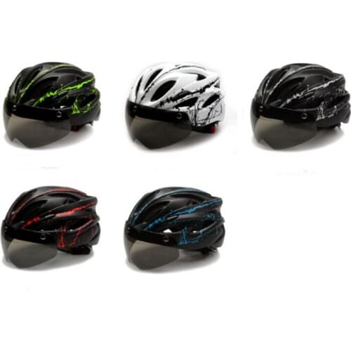 2020 new gray goggles bicycle helmet ultra light pattern bicycle helmet mountain road bike integrated bicycle helmet