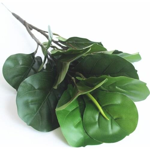 60cm Large Leaf Artificial Banyan Tree Green Plant Leaf shaped Decorative Flower Accessories Home Decoration Ornament