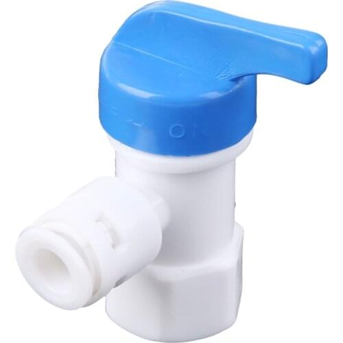 Tank Angle Ball Valve 1/4'' Tube For RO Reverse Osmosis Filter System Purifier 50PB