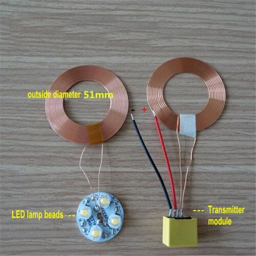 Wireless Power Supply Module / Coil Diameter 51mm for Long Distance DC Magnetic Levitation Lamp