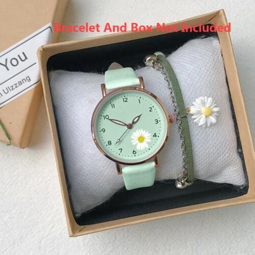 Fashion Daisy Women Watch Students Small Dial Leather Strap Analog Quartz Wristwatches Relogio Feminino