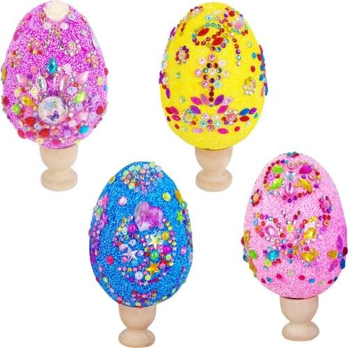Children DIY Material Kit Easter Egg Craft Kit Children Styrofoam Decoration Kit