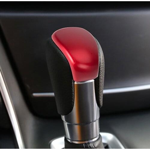 For Honda CIVIC Sport 2021 Accessories ABS Black/Red Car AT Gear Shift Lever Knob Handle Cover Trim 1pcs