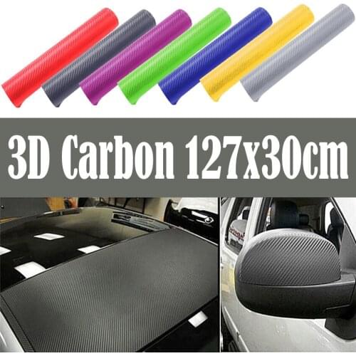 Kongyide 3D Carbon Fiber Vinyl Sticker Fashion Car Pod For Motorcycle Car Dustproof Waterproof Scratch-proof Stickers 127x10cm