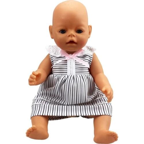 Doll Clothes for 43cm Baby Reborn Dolls Baby Doll Clothes Lace Dress 18 Inch American Generation Girl Fashion Doll Dress DIY