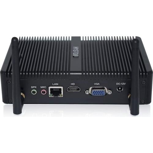 Fanless Mini PC Core i5 7267U i3 7167U Windows 10 HDMI VGA dual display port DDR3 RAM SSD wifi linux TV box