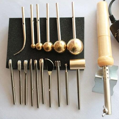 Cloth Fabric Flower Making Tools Set, 16 Heads+Soldering Iron with power Control