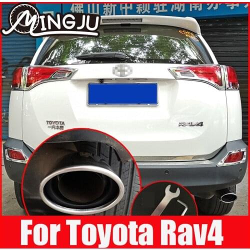 304 Stainless Steel Car Muffler End Pipe Exhaust Tips for Toyota RAV4 2014 2015 2016 2017 2018 2019 Styling Accessories