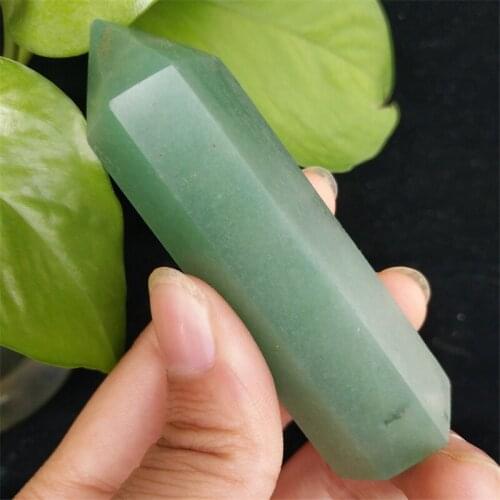 Natural Aventurine Crystal Obelisk Quartz Point Decoration Healing 1pcs