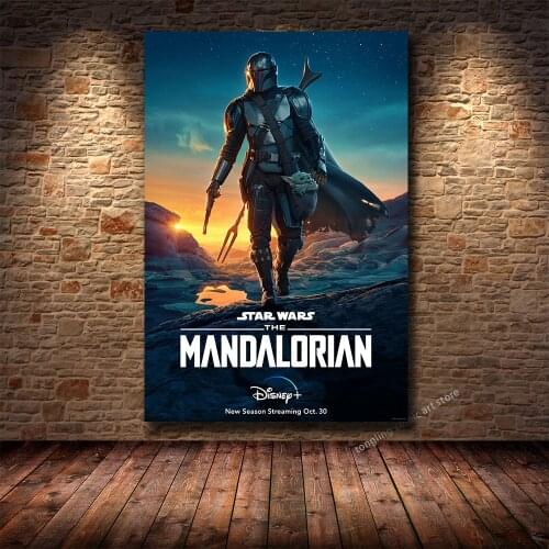 Disney Popular TV Drama The Mandalorian High Definition Printing POSTER CANVAS PAINTING Living Room Bedroom Decoration Painting