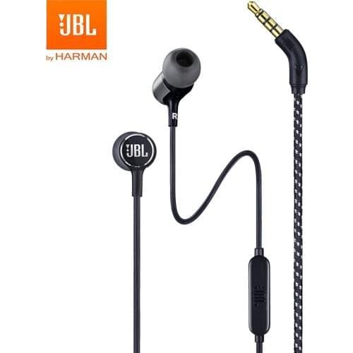JBL LIVE100 3.5mm Wired Earphones Stereo Sound Line Control Sports Headset Live 100 Deep Bass Sound Earbuds Handsfree with Mic