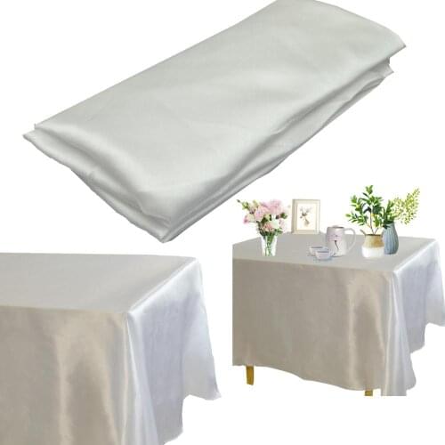 Rectangle Satin Tablecloth Overlays Wedding Banquet Tapete Home Dining Table Cover Christmas Halloween Birthday Table Cloth