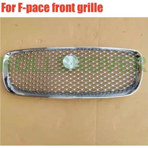 ROLLSROVER Front Bumper Center Grille Grill For Jaguar F-pace 2017-2019 Chrome