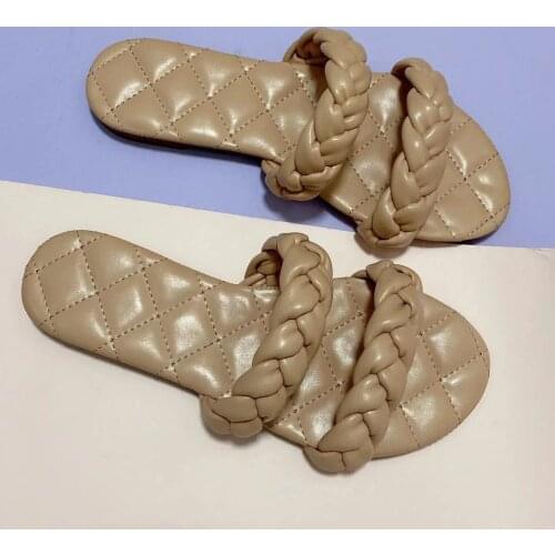 New Summer Fashion Design Weave Women Sandals flats Ladies Sandals Open Toe Shoes Colorful Candy Colors Sweet Casual style orang