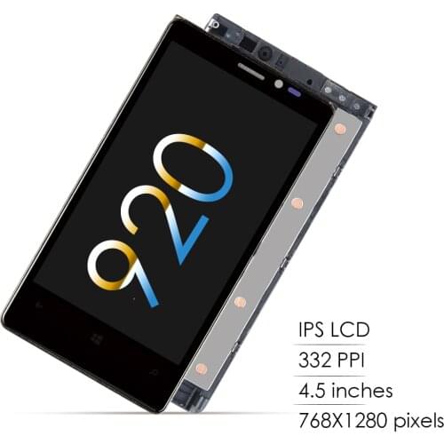 Sinbeda 4.5" IPS LCD For NOKIA Lumia 920 LCD Touch Screen Frame Replacement For NOKIA Lumia 920 Display RM-822 RM-821 RM-820 LCD