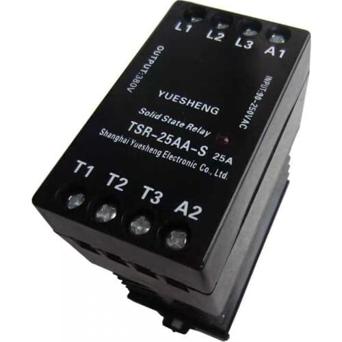 Three-phase Contactless AC-controlled AC Solid-state Relay TSR-10AA-S Comes with a Buckle Radiator and Small Size