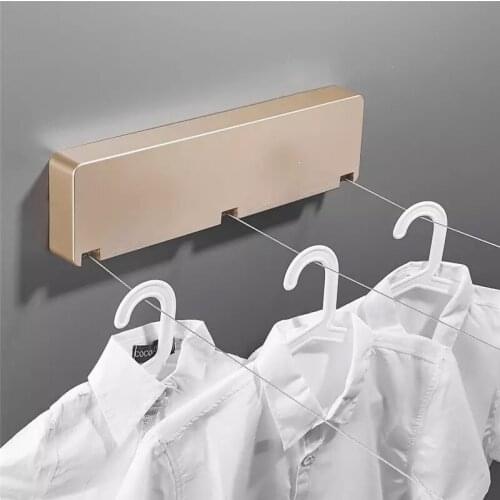6 Meter Retractable Clothesline SUS 304 Portable Indoor Outdoor Laundry Hanger Clothes Dryer Organizer Clothes Drying Rack Rope
