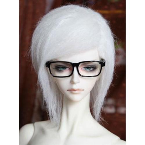 [wamami] Fashion White Middle-Long Wool Wig Hair 1/4 MSD DOD DZ BJD Dollfie 7-8"