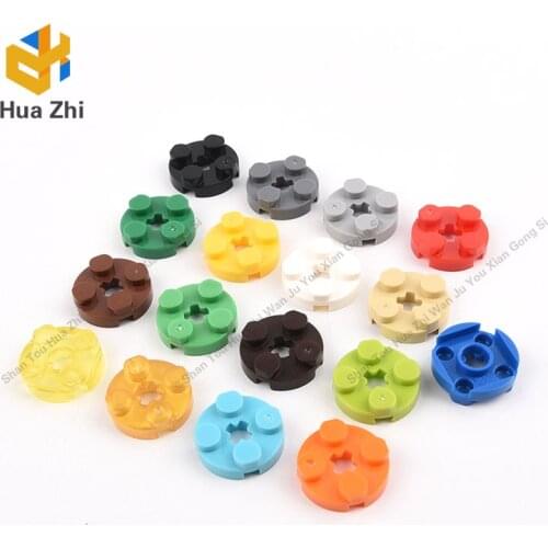 Building Blocks Parts 4032 10PCS Plate Round 2 x 2 with Axle Hole Type 1 (+ Opening) LEGOING MOCS Education