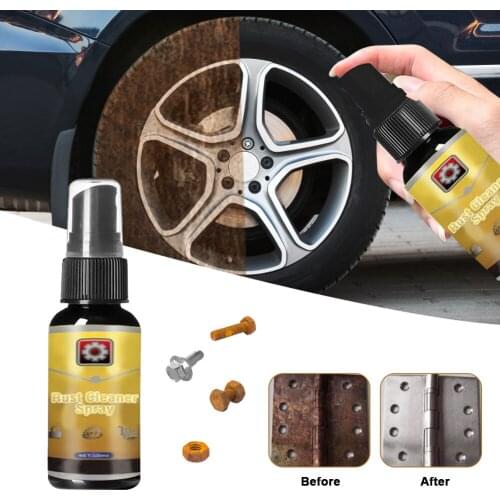 30ML Car Rust Cleaner Dent Remover Rust Inhibitor Paint Repair Wheel Hub Derusting Spray Car Maintenance Cleaning Supplies
