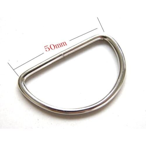 30 PIECES, 2 inch, nickel D Rings
