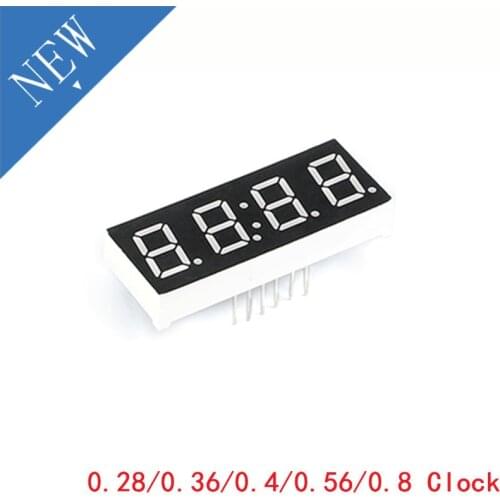 5Pcs 7 Segment Red Digital Tube 4 Bit Display Clock Common Anode Common Cathode 0.28 0.36 0.56 0.8 inch 4Bit Red Electronic DIY