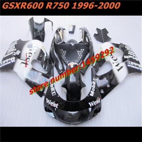 White black erst Fairing KIT for GSXR600 750 1996 1999 2000 GSXR600 750 96 97 98 99 00 Fairings bodywork 2000