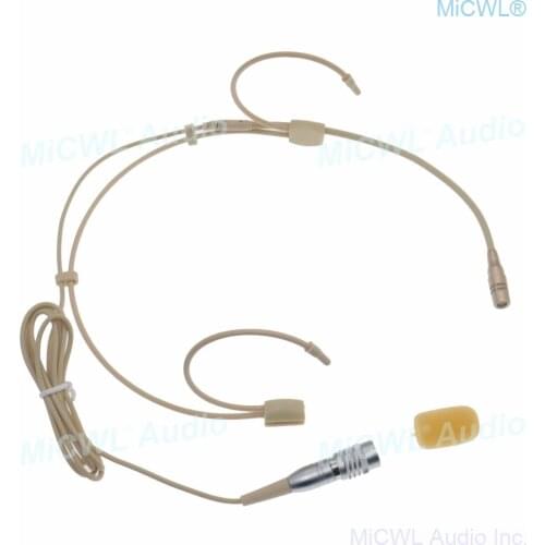 CS90 Beige ATW Ear Hook Headset Cardioid Microphone for Audio Technica Wireless BeltPack Karaoke Sing Stage Studio Speech