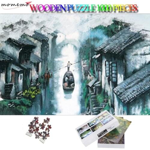 MOMEMO Chinese Scenery Wooden Puzzle Adults 1000 Pieces Beauty Chinese Landscape Jigsaw Puzzle 50*75cm 2D Puzzles Toys for Adult