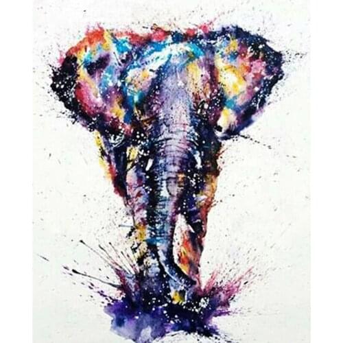 DIY Diamond Painting elephant Full Drill Round Diamond Embroidery Picture Rhinestone Diamond Mosaic Cartoon Home Decor