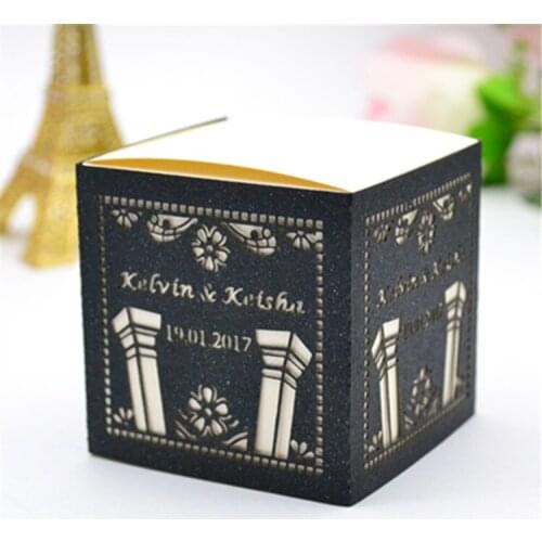 Eco-friendly Paper Box Laser Cut Favor Box Fence Design Fashion Wedding Favor Box
