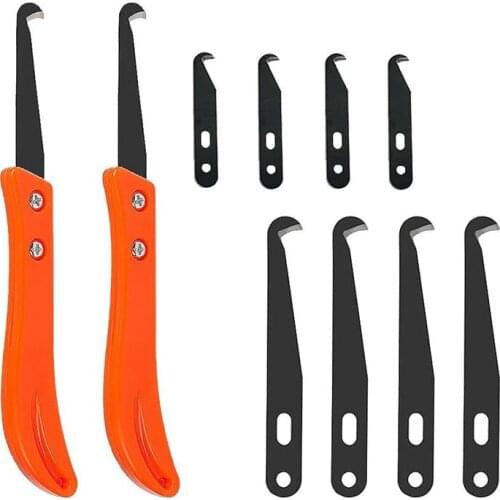 12Pcs Tile Joint Tool Sealant Removal Grout Scraping Off Edges Caulking Tool Set for Tiles space(2 Type Blade)