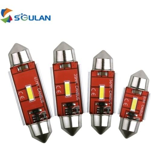 10pcs High Bright Car Festoon Led Light 1860*1 31/36/39/41mm C5w C10w Auto License Plate Lamp Internal Working Bulbs White Diode