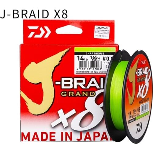 Made in Japan 100% Original DAIWA J-BRAID GRAND Fishing Line 270M 8 Strands Braided PE Line 18 20 25 30 35LB fishing gear