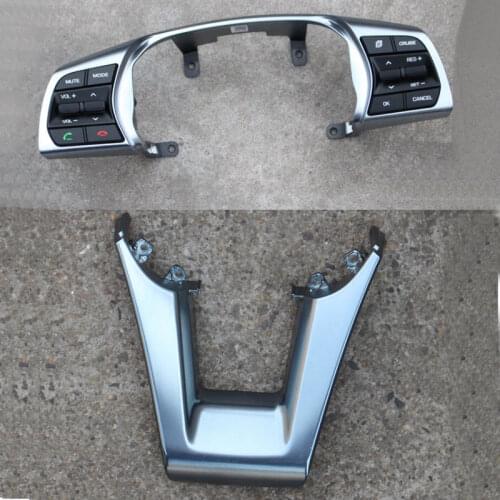 For Hyundai Sonata 9 Steering wheel multi function button fixed speed switch light frame trim panel accessories
